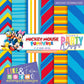 MICKEY MOUSE FUNHOUSE STRIPES PAPER PACK