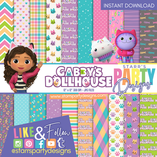 GABBY'S DOLLHOUSE PAPER PACK 2