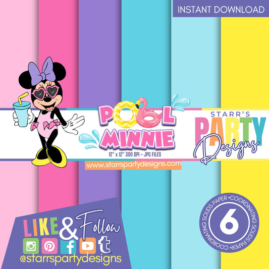 POOL MINNIE SOLIDS PAPER PACK