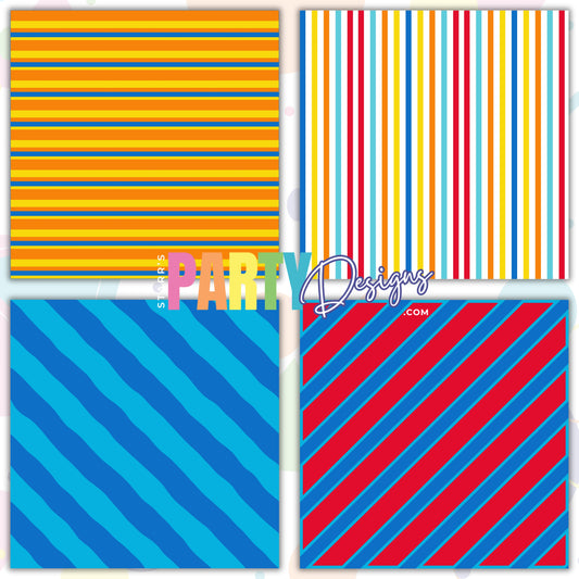 MICKEY MOUSE FUNHOUSE STRIPES PAPER PACK