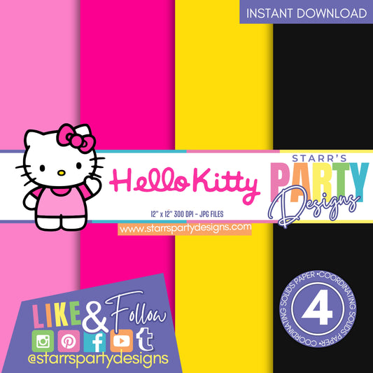 HELLO KITTY PINK SOLIDS PAPER PACK