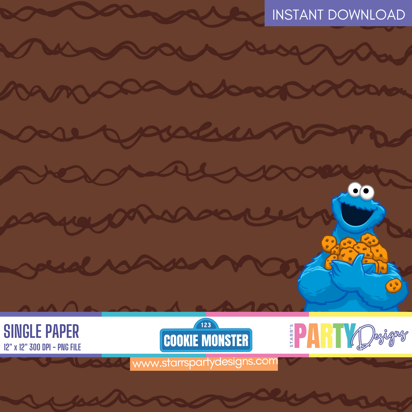 COOKIE MONSTER DIGITAL PAPER 3