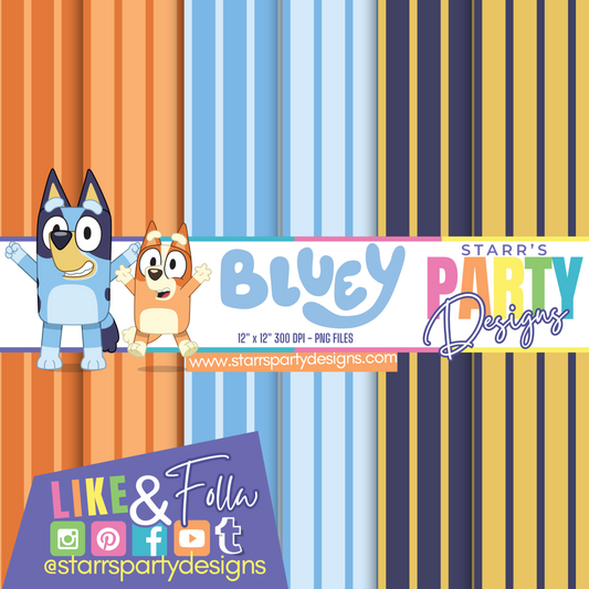 BLUEY STRIPES PAPER PACK