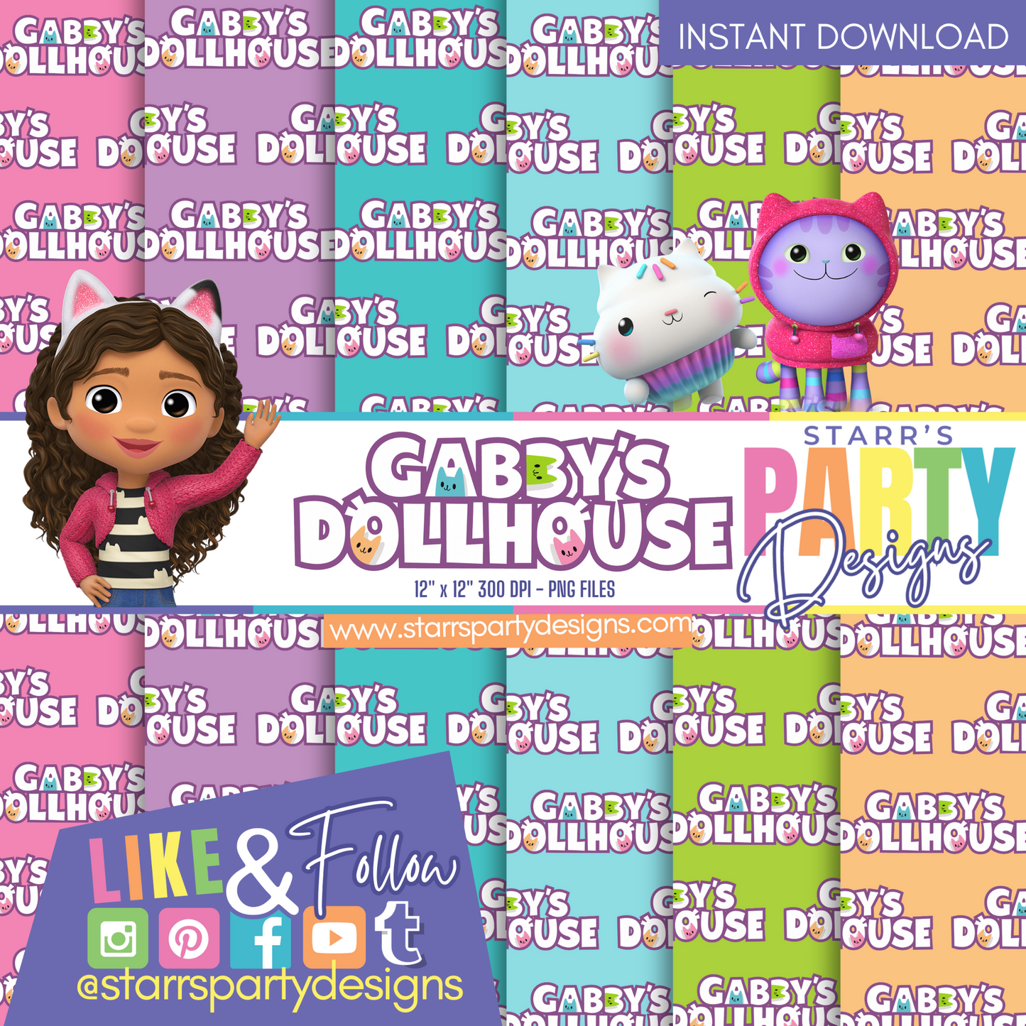 GABBY'S DOLLHOUSE PAPER PACK 3