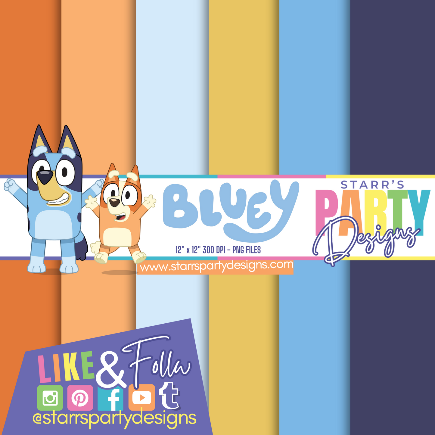 BLUEY SOLIDS PAPER PACK