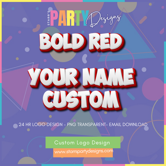 CUSTOM LOGO | BOLD RED