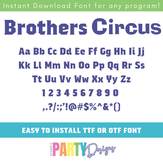 BROTHERS CIRCUS FONT