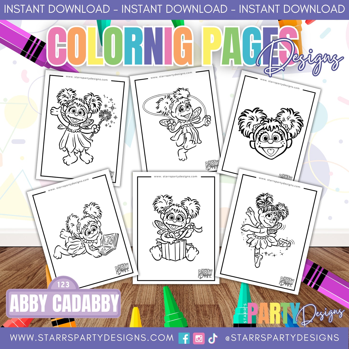 ABBY CADABBY COLORING PAGES