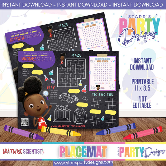 PLACEMAT ACTIVITY SHEET | ADA TWIST FULL COLOR A2