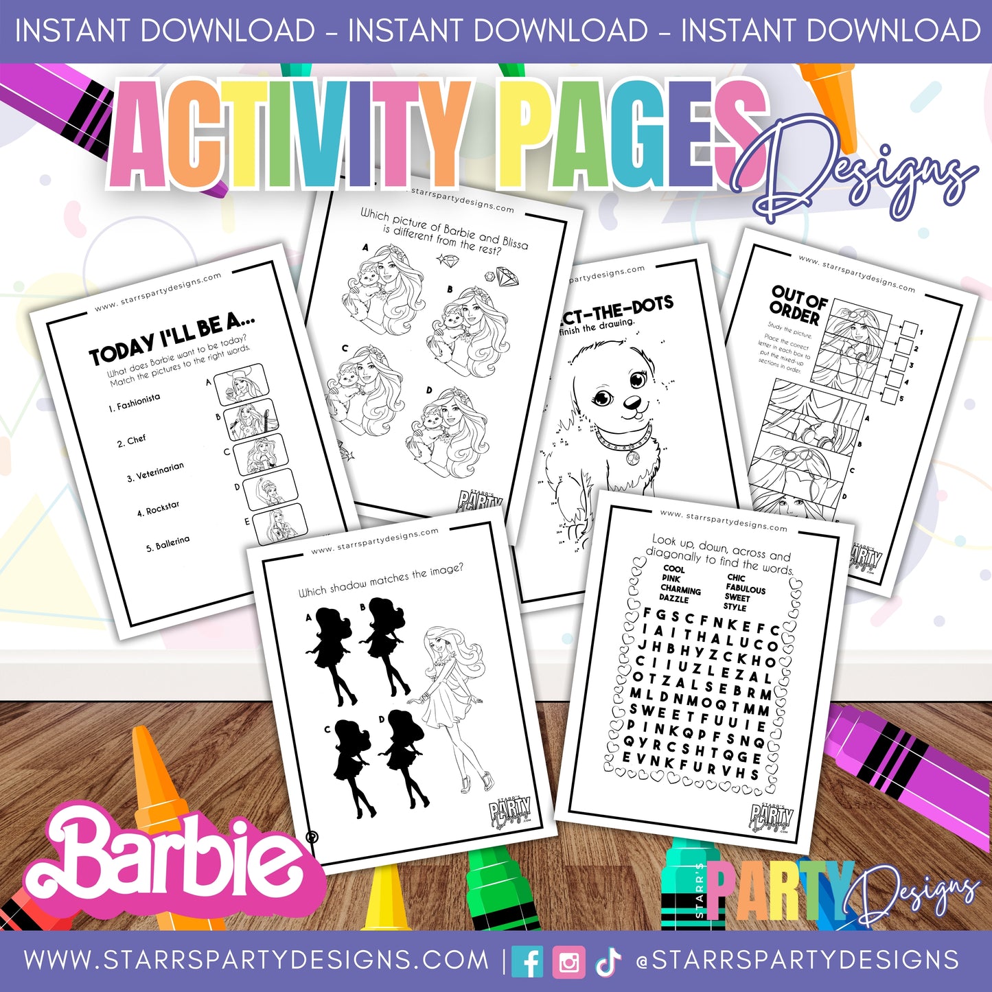 BARBIE ACTIVITY PAGES 2