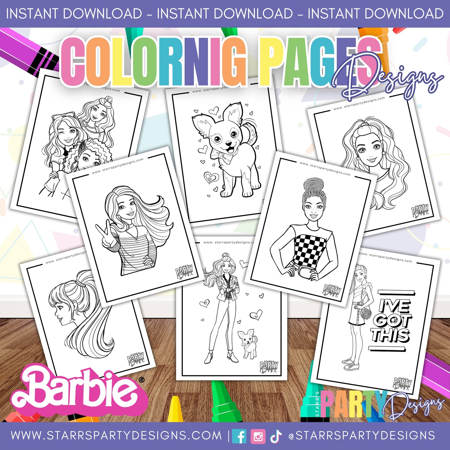 BARBIE COLORING PAGES 2