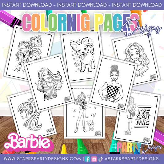 BARBIE COLORING PAGES 2