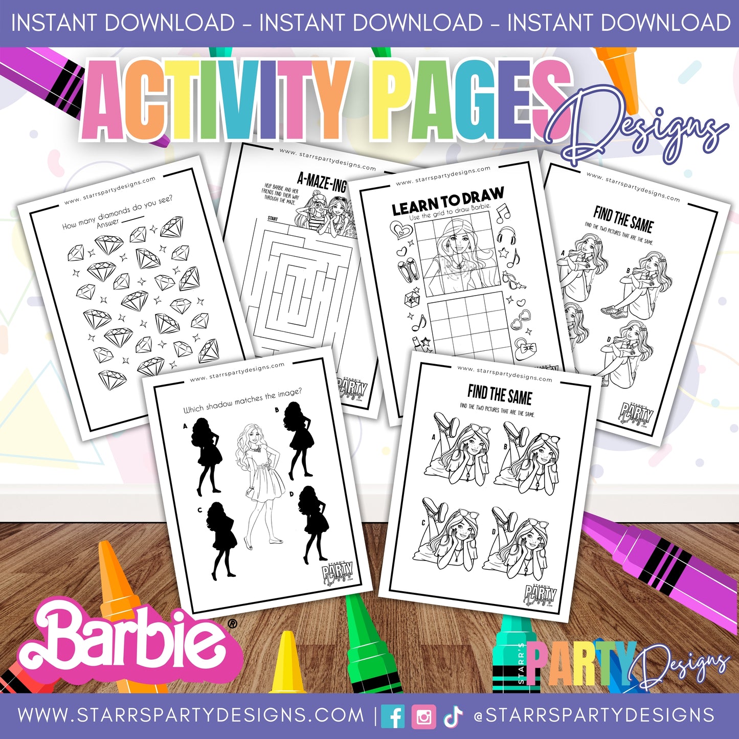 BARBIE ACTIVITY PAGES 1