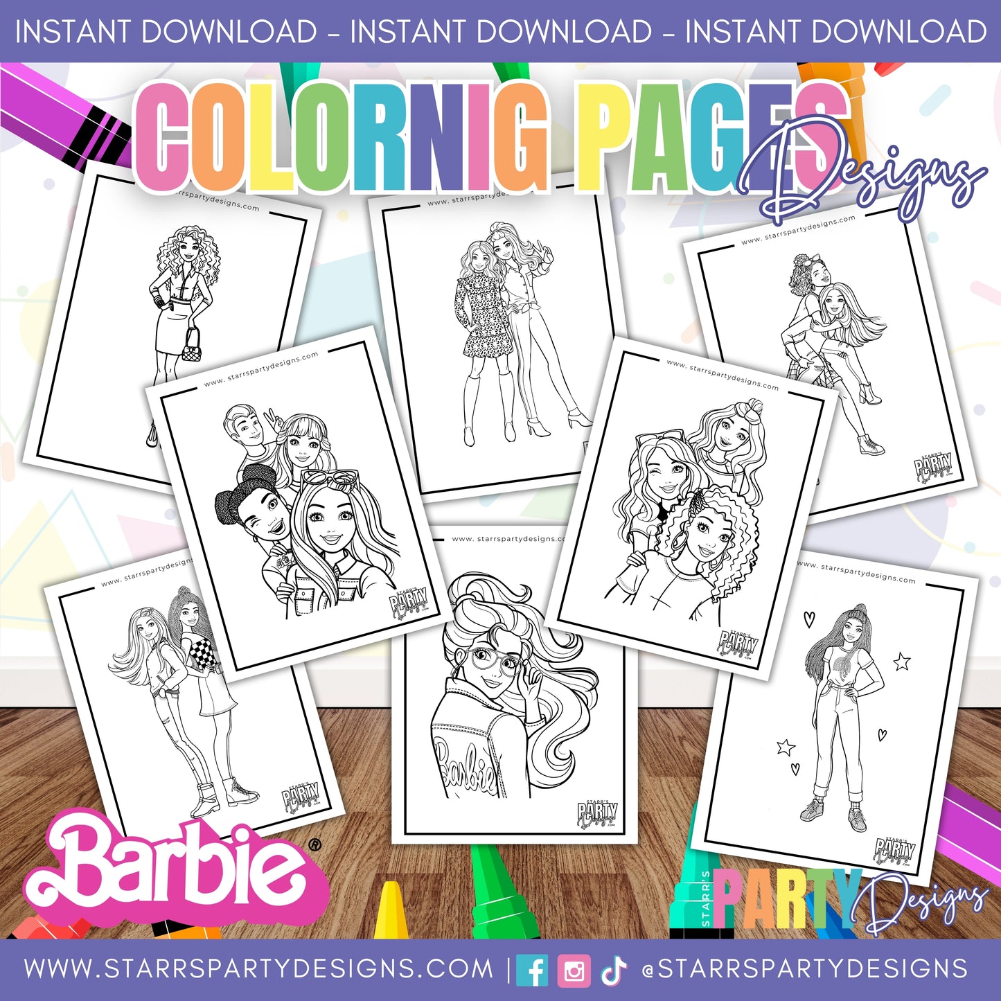 BARBIE COLORING PAGES 1