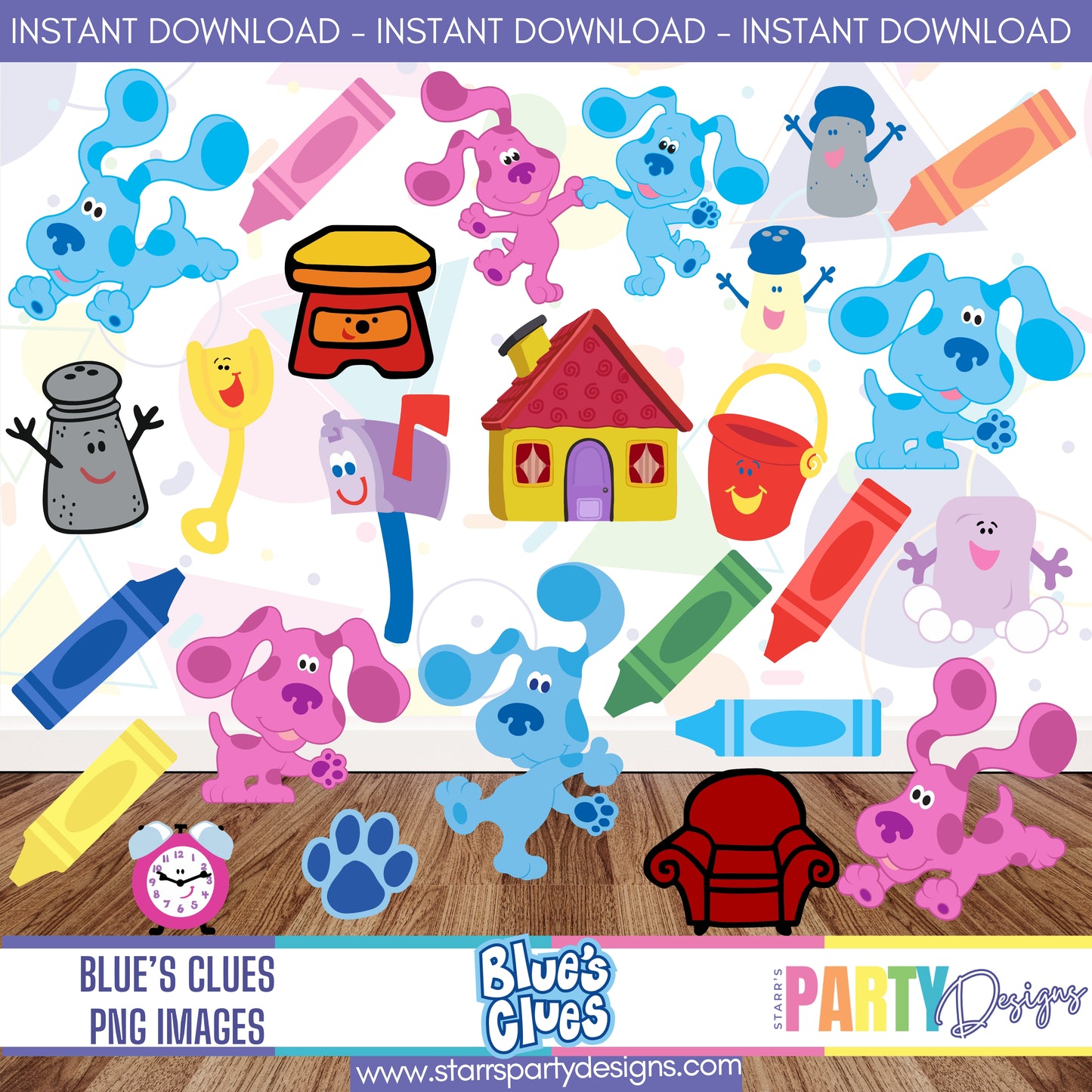 BLUE'S CLUES COLORFUL PNG IMAGES