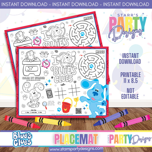 PLACEMAT ACTIVITY SHEET | BLUE'S CLUES A2