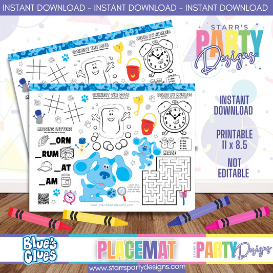 PLACEMAT ACTIVITY SHEET | BLUE'S CLUES A5