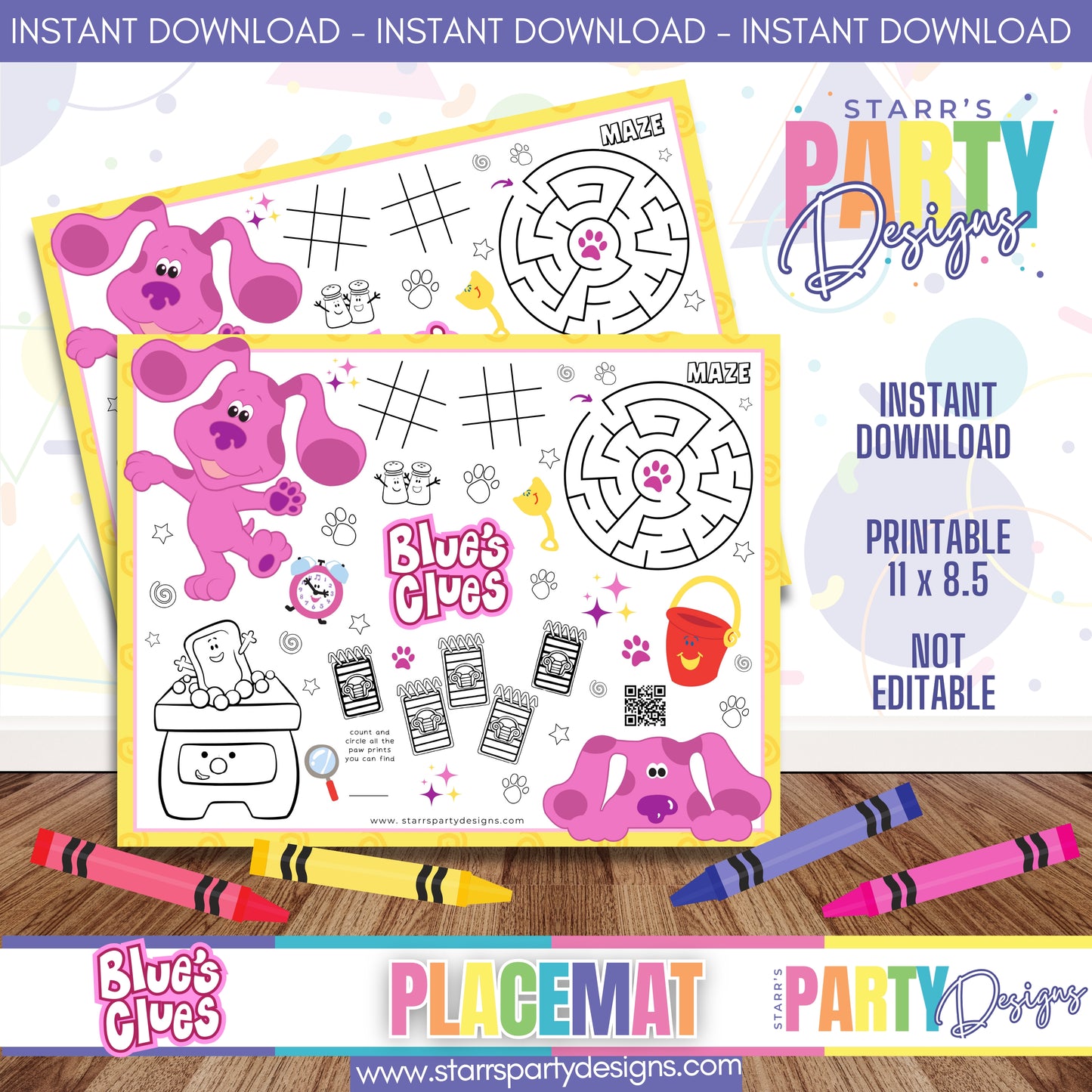 PLACEMAT ACTIVITY SHEET | MAGENTA'S CLUES B3