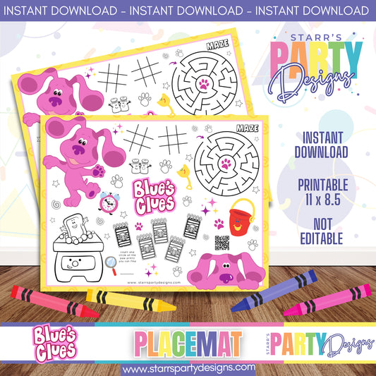 PLACEMAT ACTIVITY SHEET | MAGENTA'S CLUES B3