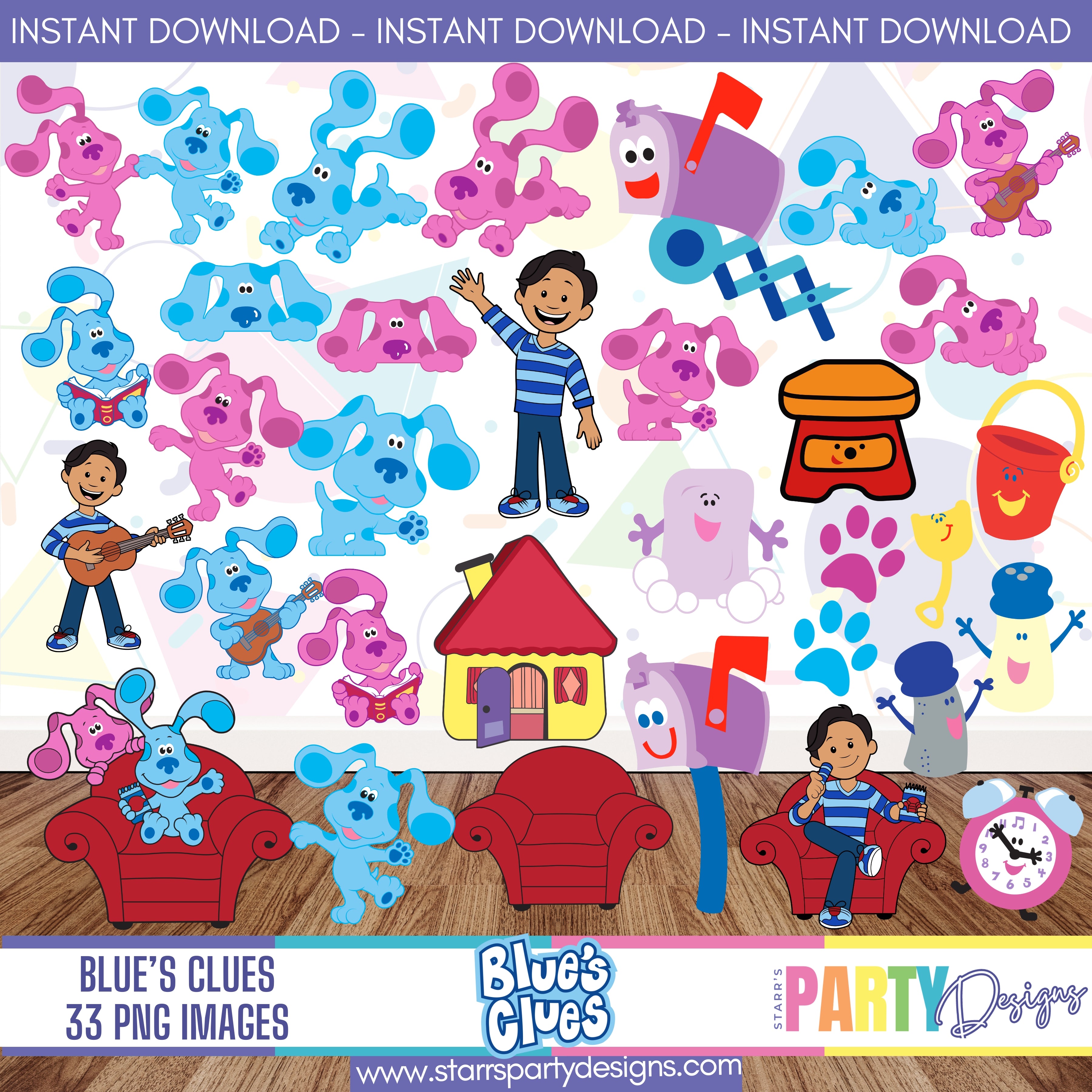 BLUE'S CLUES PNG IMAGES – Starr's Party Designs