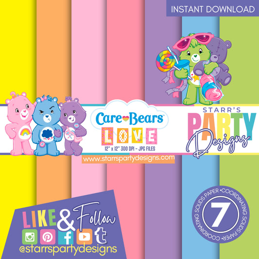 CARE BEARS LOVE SOLIDS PAPER PACK