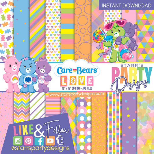 CARE BEARS LOVE PAPER PACK 1