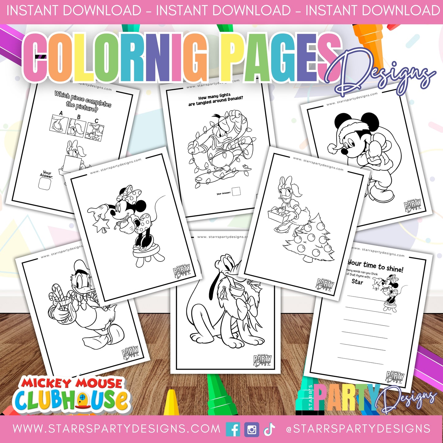 CHRISTMAS WITH FRIENDS COLORING PAGES