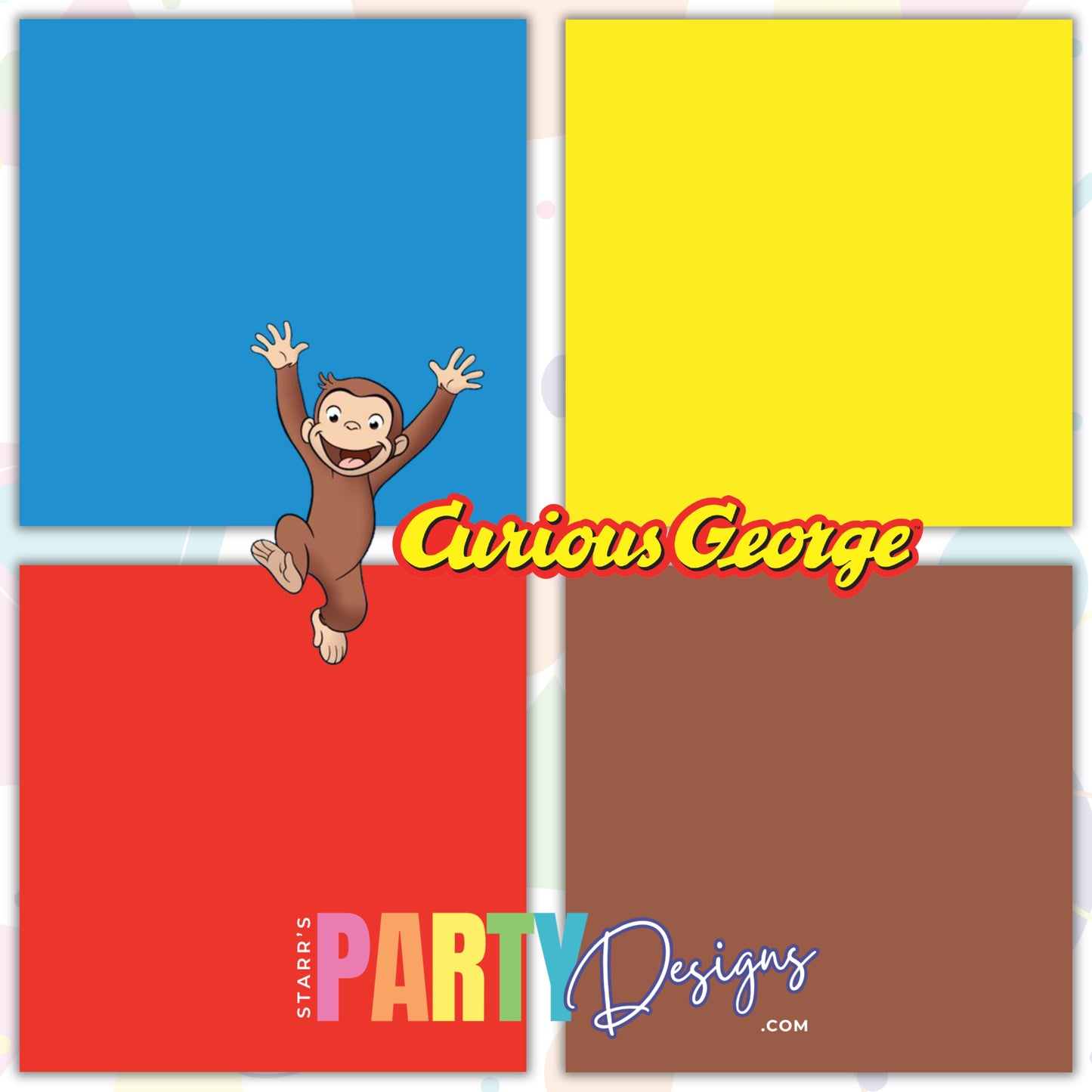 CURIOUS GEORGE SOLIDS PAPER PACK