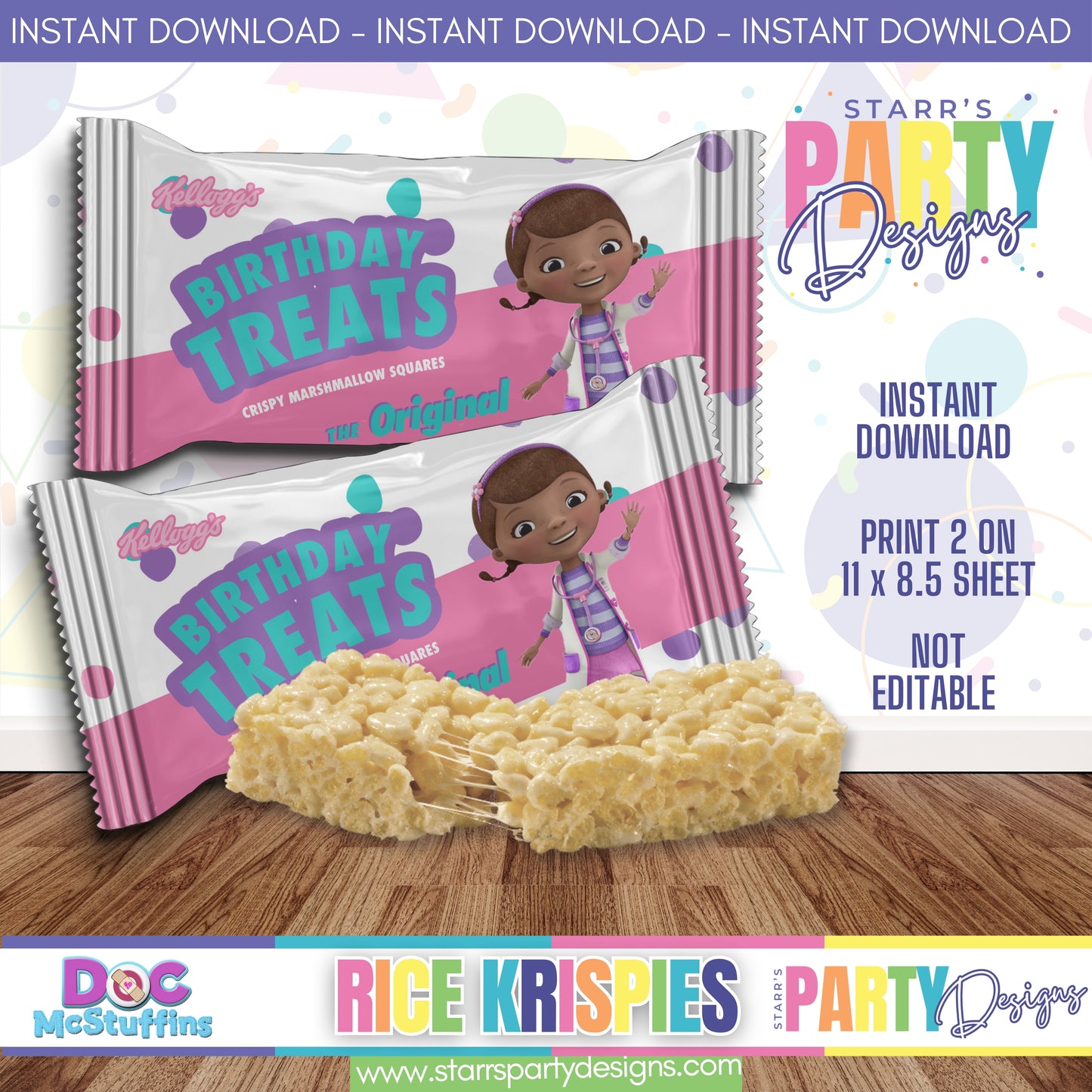 RICE KRISPIES DESIGN | DOC MCSTUFFINS A5