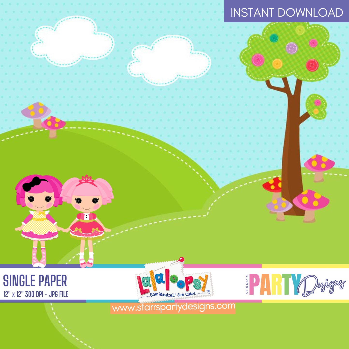 LALALOOPSY SCENE DIGITAL PAPER