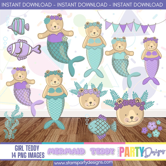 MERMAID TEDDY PNG IMAGES