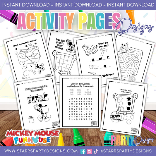 MICKEY MOUSE FUNHOUSE ACTIVITY PAGES 1