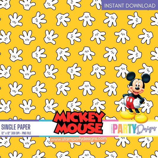 MICKEY MOUSE RED DIGITAL PAPER 3