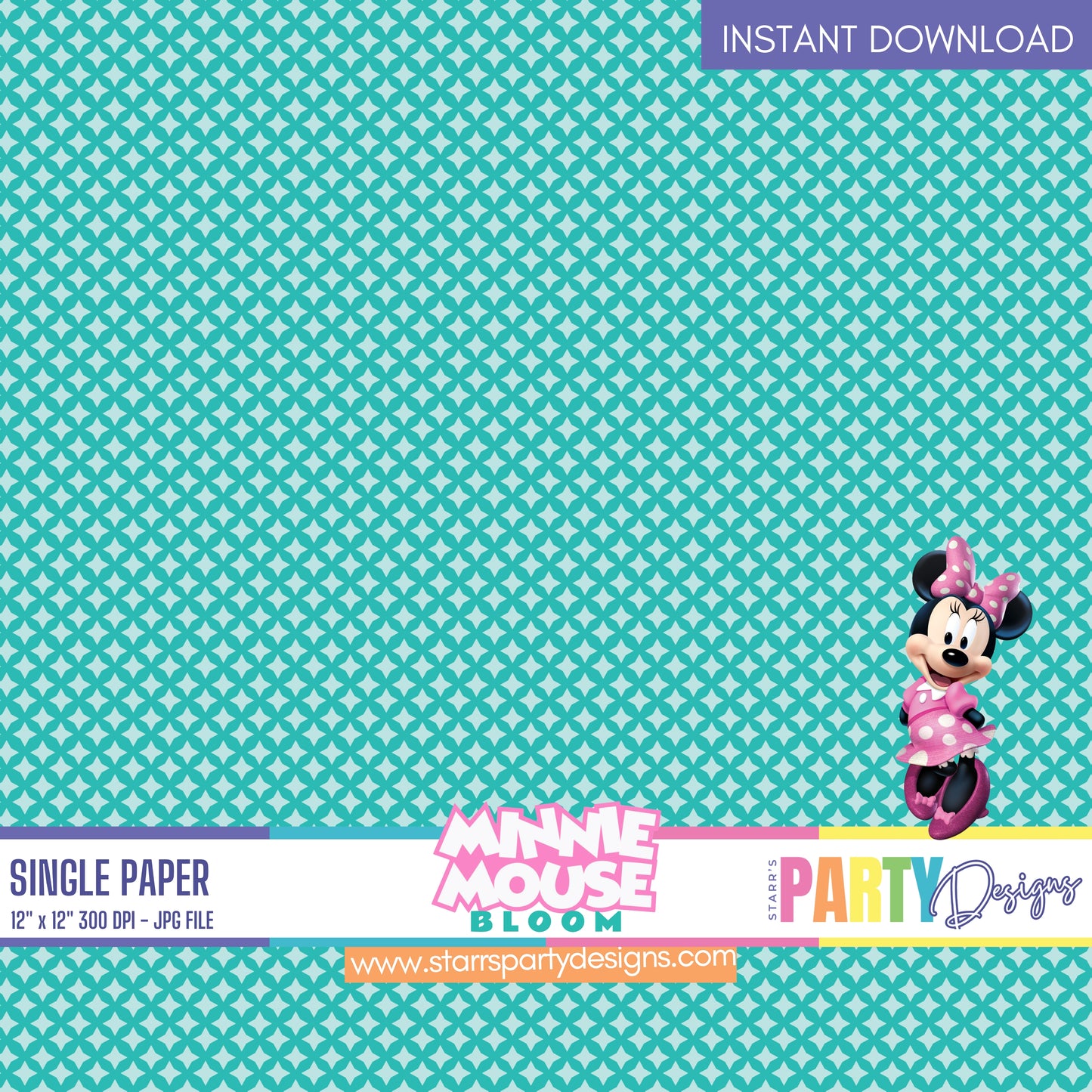 MINNIE MOUSE BLOOM DIGITAL PAPER 2