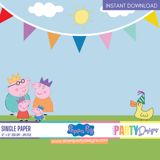 PEPPA PIG SCENE DIGITAL PAPER 2