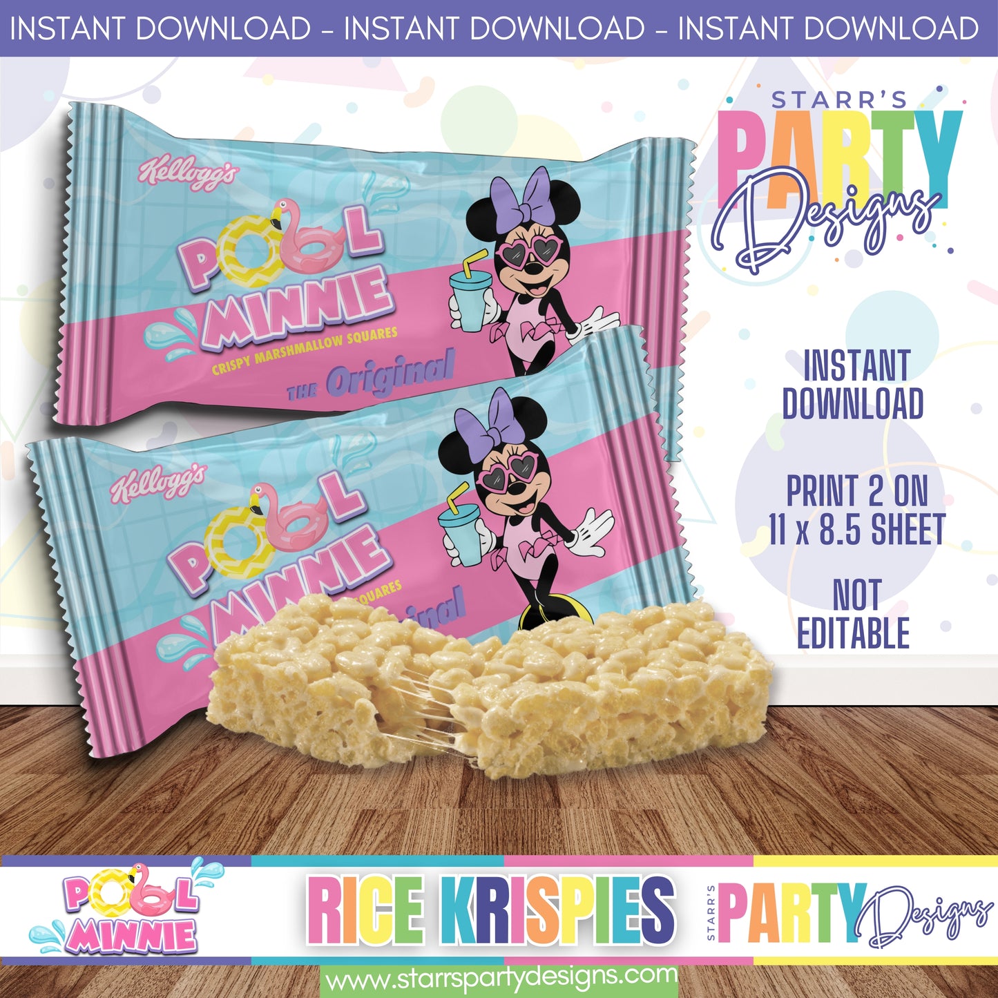 RICE KRISPIES DESIGN | POOL MINNIE A1