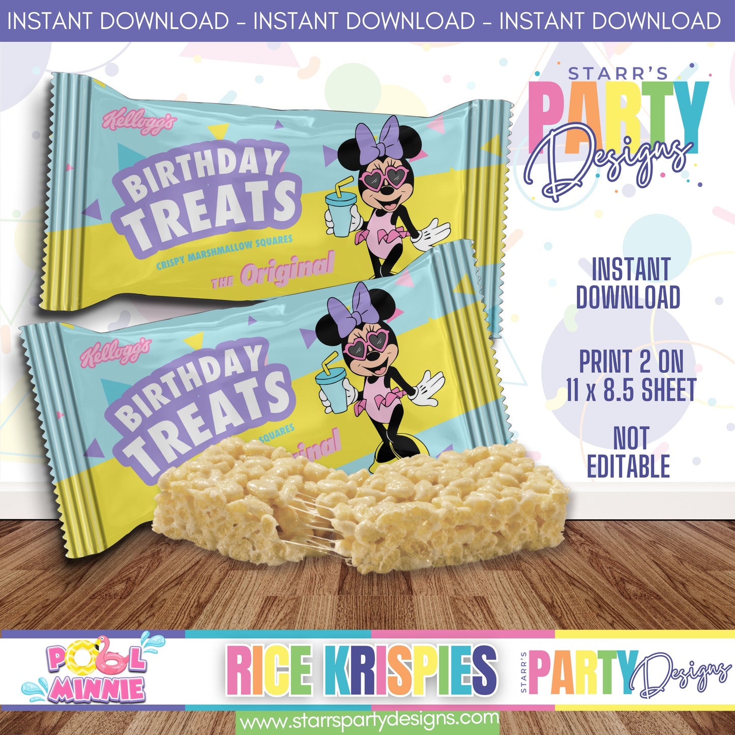 RICE KRISPIES DESIGN | POOL MINNIE A2