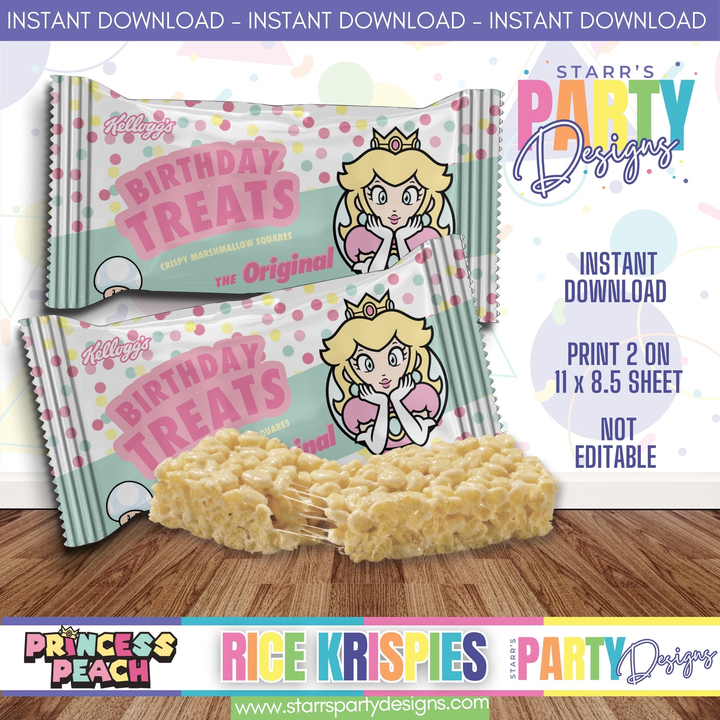 RICE KRISPIES DESIGN | PRINCESS PEACH PASTEL A1