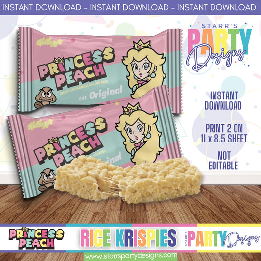 RICE KRISPIES DESIGN | PRINCESS PEACH PASTEL A5