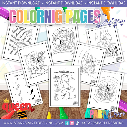 QUEEN IN WONDERLAND COLORING PAGES A1