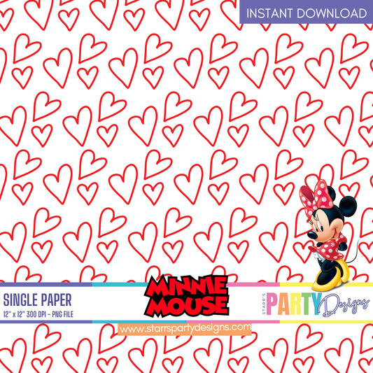 RED MINNIE MOUSE DIGITAL PAPER 1