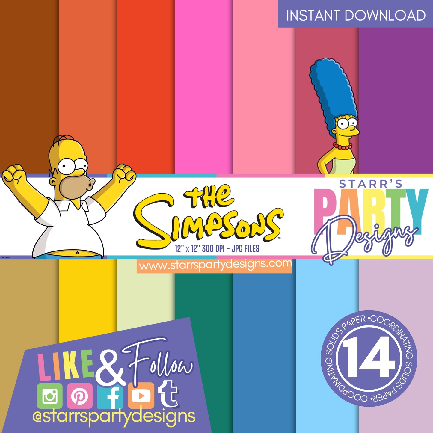 THE SIMPSONS SOLIDS PAPER PACK