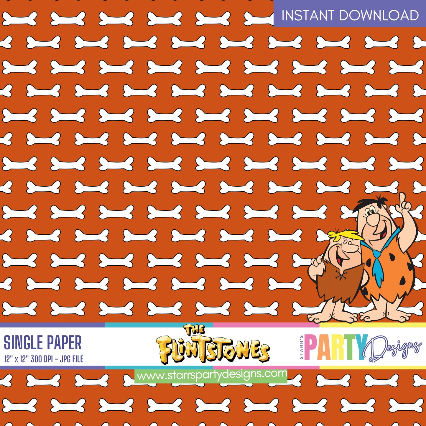 THE FLINTSTONES DIGITAL PAPER 4