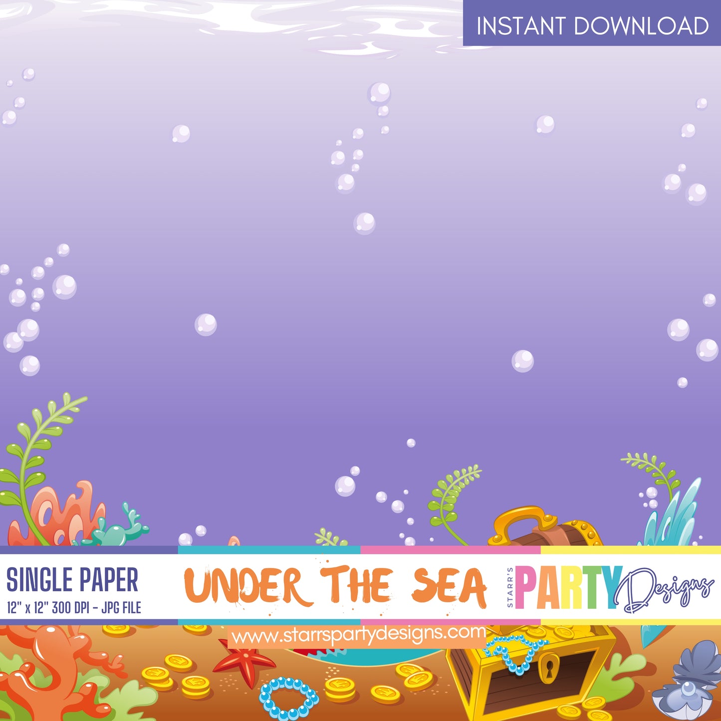 UNDER THE SEA SCENE DIGITAL PAPER 2