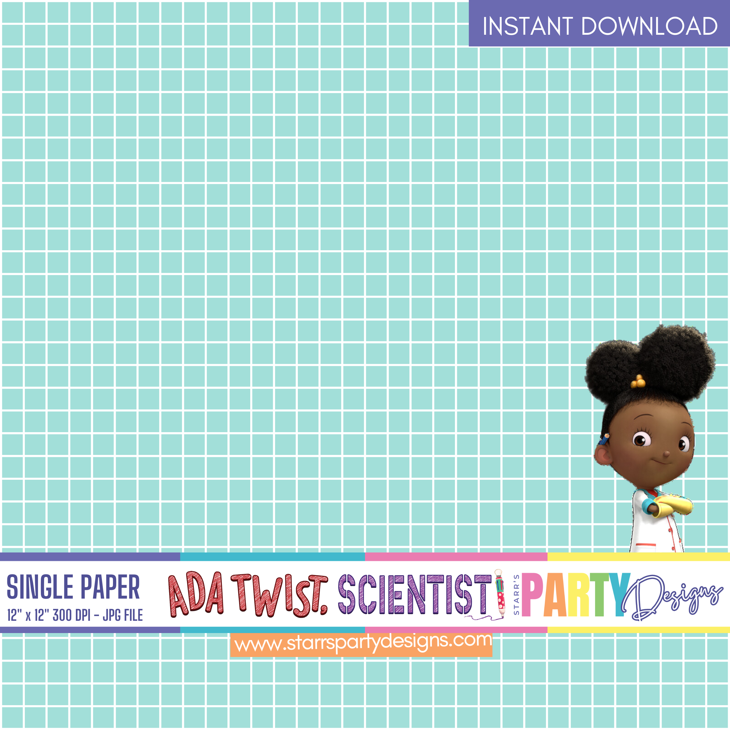 ADA TWIST, SCIENTIST DIGITAL PAPER 3 – Starr's Party Designs